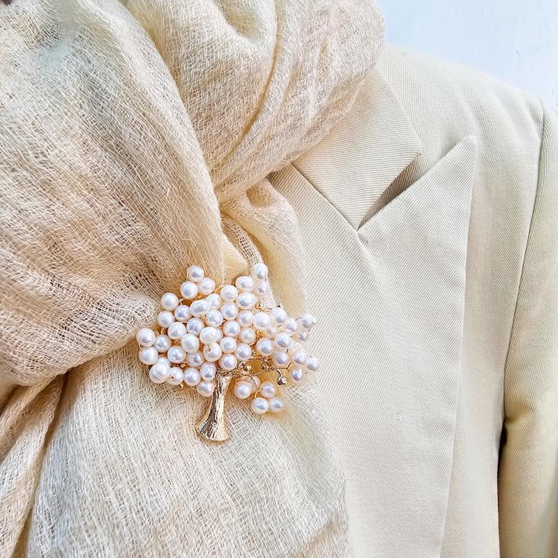 Thumbnail of Handcrafted Freshwater Pearls Tree Brooch image