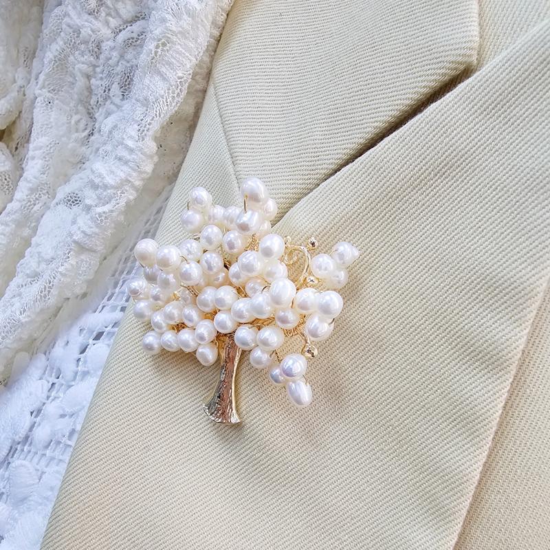 Thumbnail of Handcrafted Freshwater Pearls Tree Brooch image