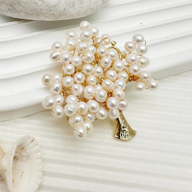 Thumbnail of Handcrafted Freshwater Pearls Tree Brooch image