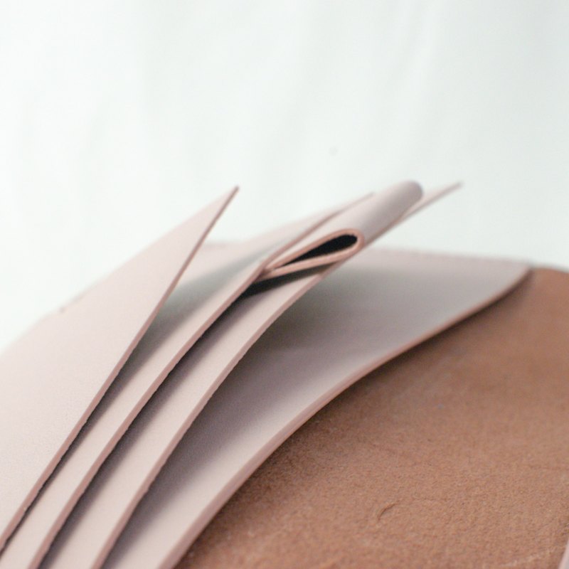 Thumbnail of Handmade Leather Passport & Travel Wallet In Nude Pink image