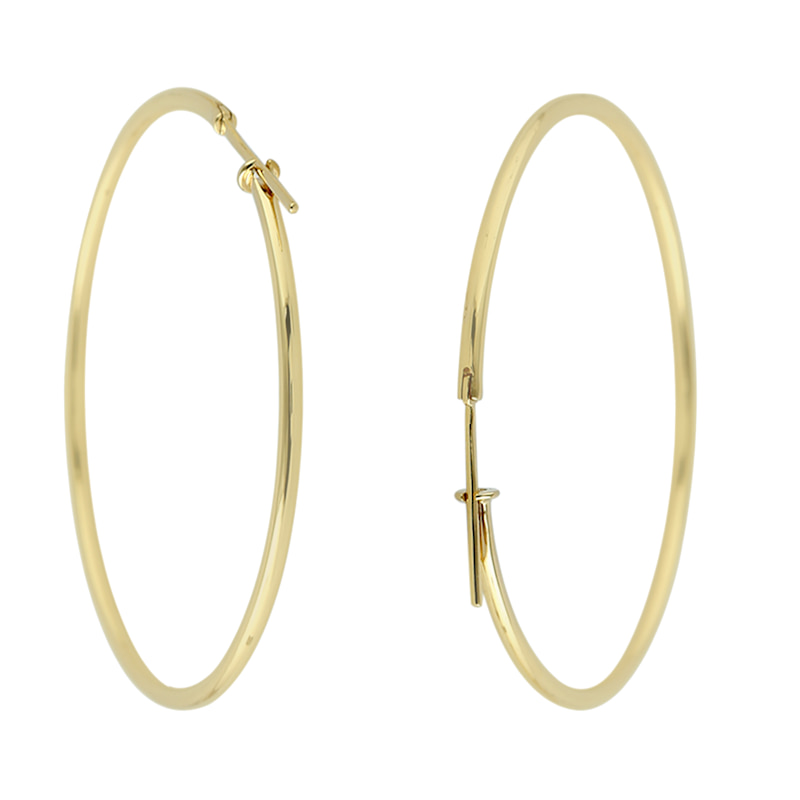 Thumbnail of Classic Hoop Earrings in 18K Yellow Gold image
