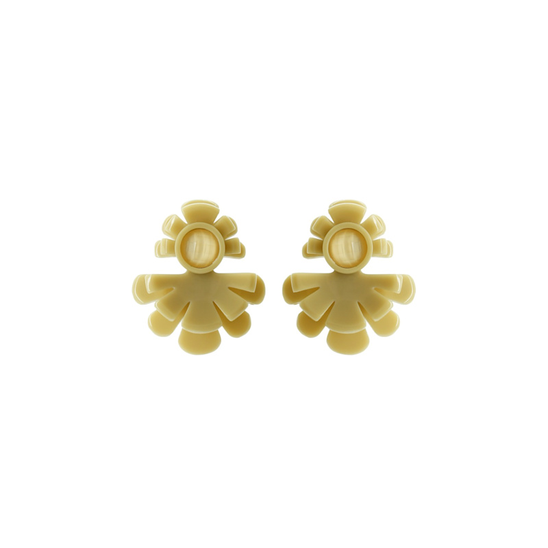 Thumbnail of Handmade Acrylic Earring Ivy Kahki image