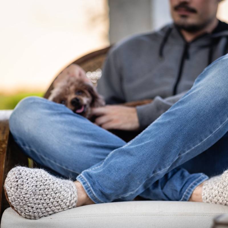 Thumbnail of Light Artisan Made Wool Slippers For Men & Women In Chai Beige image