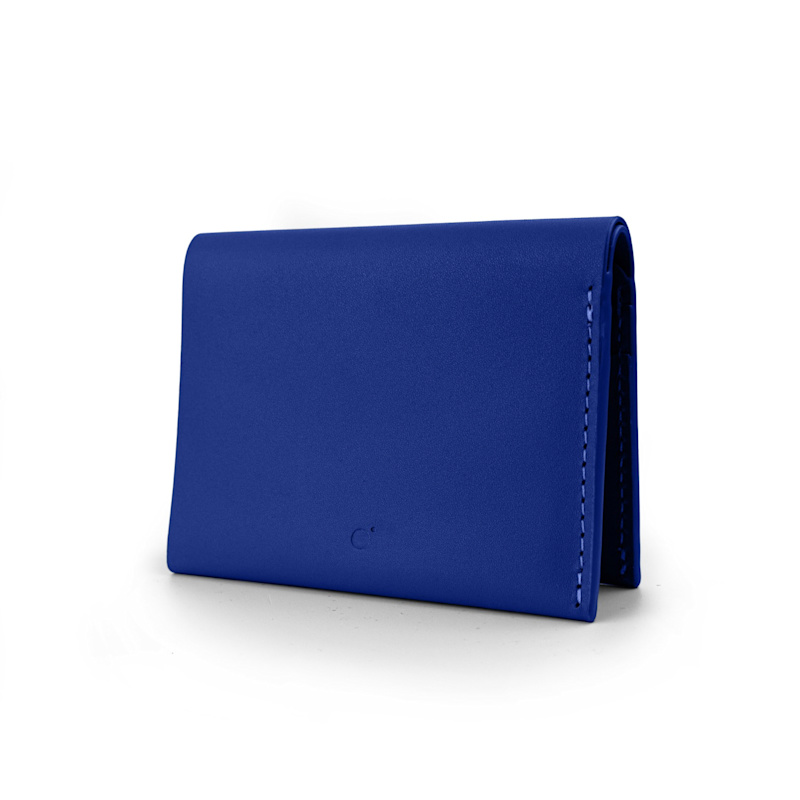 Thumbnail of Handmade Bifold Leather Wallet - Cobalt Blue image