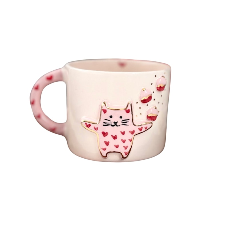 Thumbnail of Handmade Cat Lover Ceramic Mug image