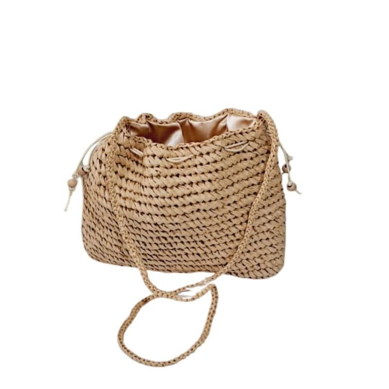 Thumbnail of Handmade Cream Raffia Shoulder And Crossbody Bag – Chic And Elegant image