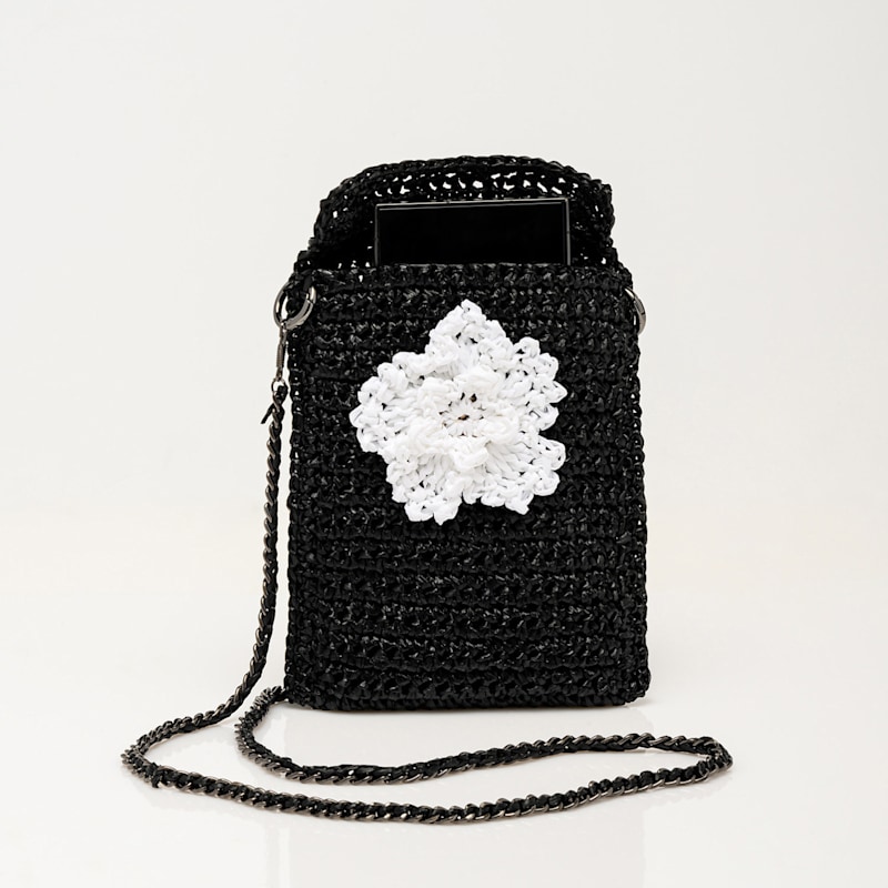 Thumbnail of Handmade Crochet Phone Case - Black image