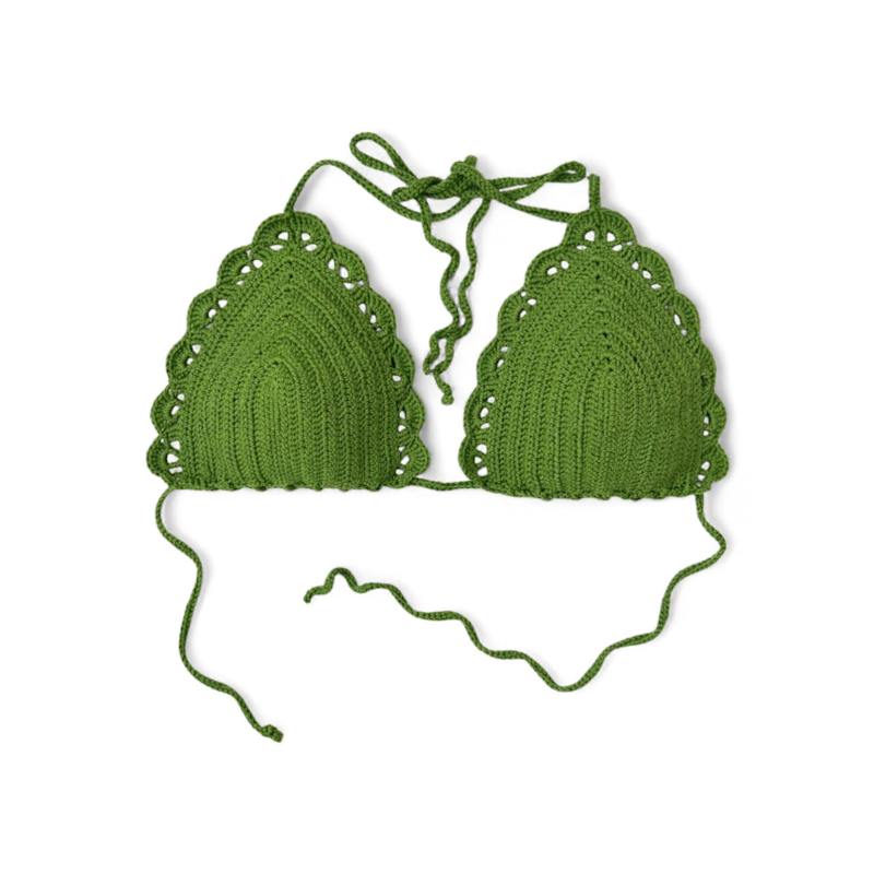 Thumbnail of Handmade Green Crochet Bikini Top image