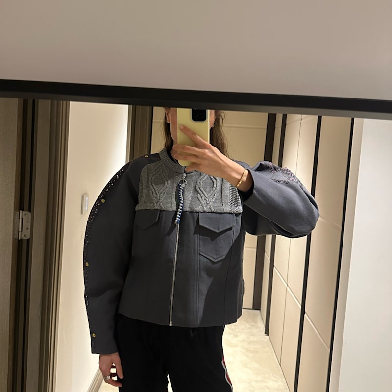 Thumbnail of Handmade Indonesian Knitted Bomber Jacket image