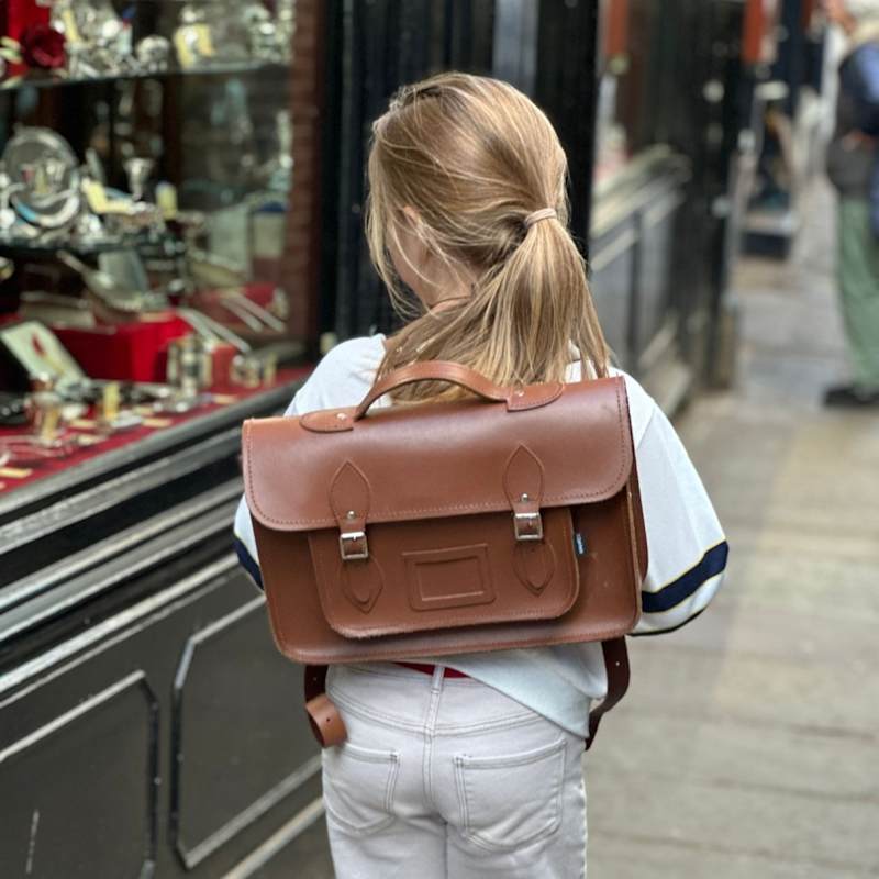 Thumbnail of Handmade Leather Backpack Satchel - Chestnut Brown image