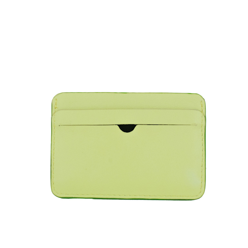 Thumbnail of Handmade Leather Cardholder - Lime Butter image