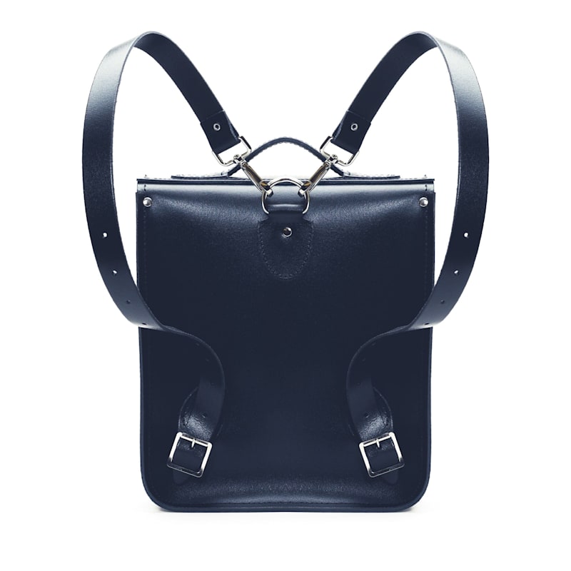 Thumbnail of Handmade Leather City Backpack Plus - Navy Blue image