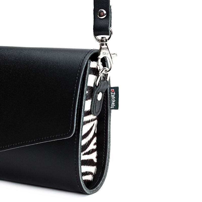 Thumbnail of Handmade Leather Clutch Bag - Zebra image