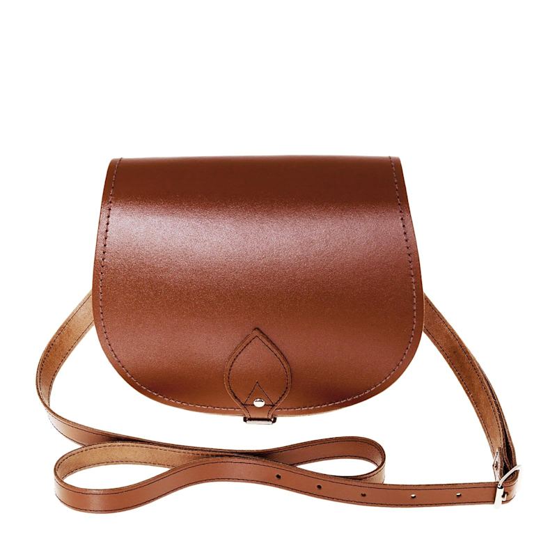 Thumbnail of Handmade Leather Small Saddle Bag - Chestnut Brown image