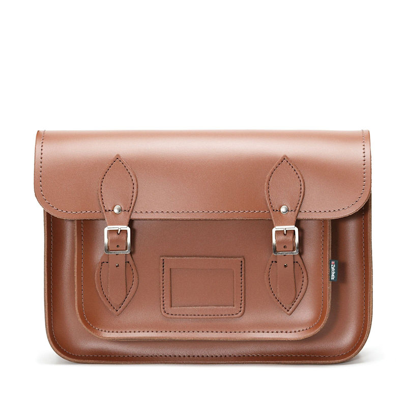 Thumbnail of Handmade Leather 16 Inch Satchel - Chestnut image