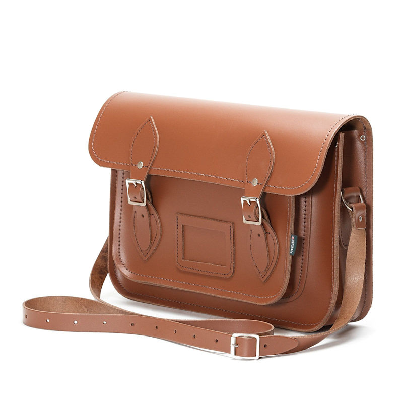 Thumbnail of Handmade Leather 16 Inch Satchel - Chestnut image