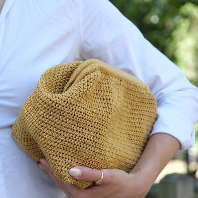 Thumbnail of Handmade Mustard Yellow Clutch Bag image