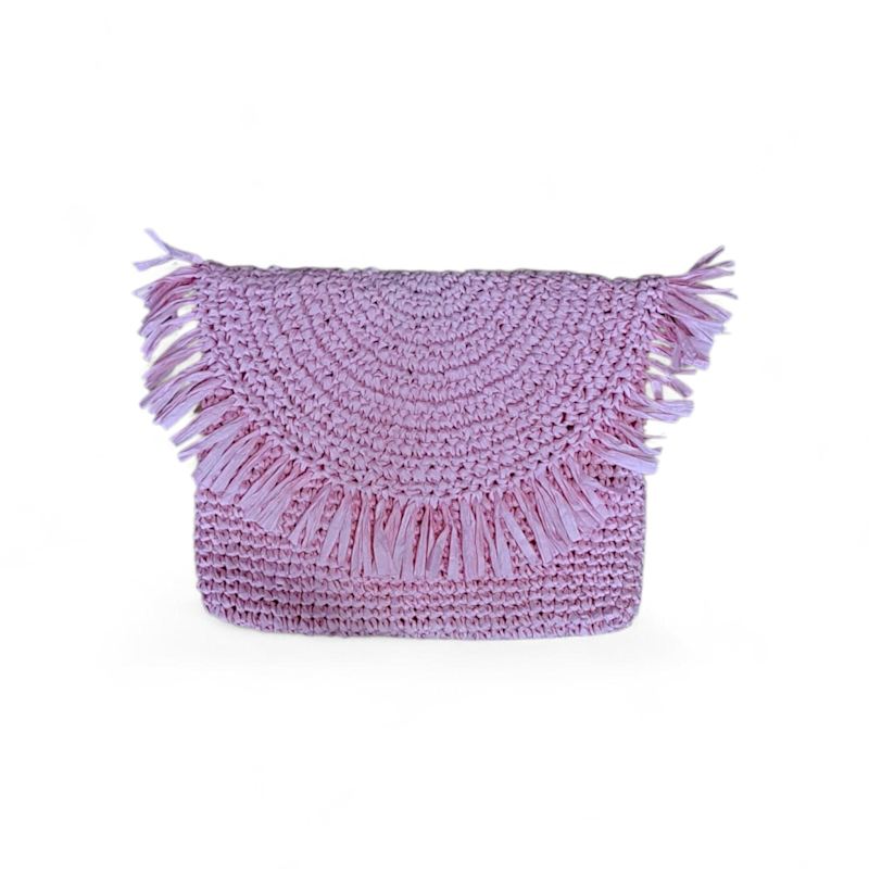 Handmade Raffia Mini Handbag – Pink | Springmoonatelier | Wolf & Badger