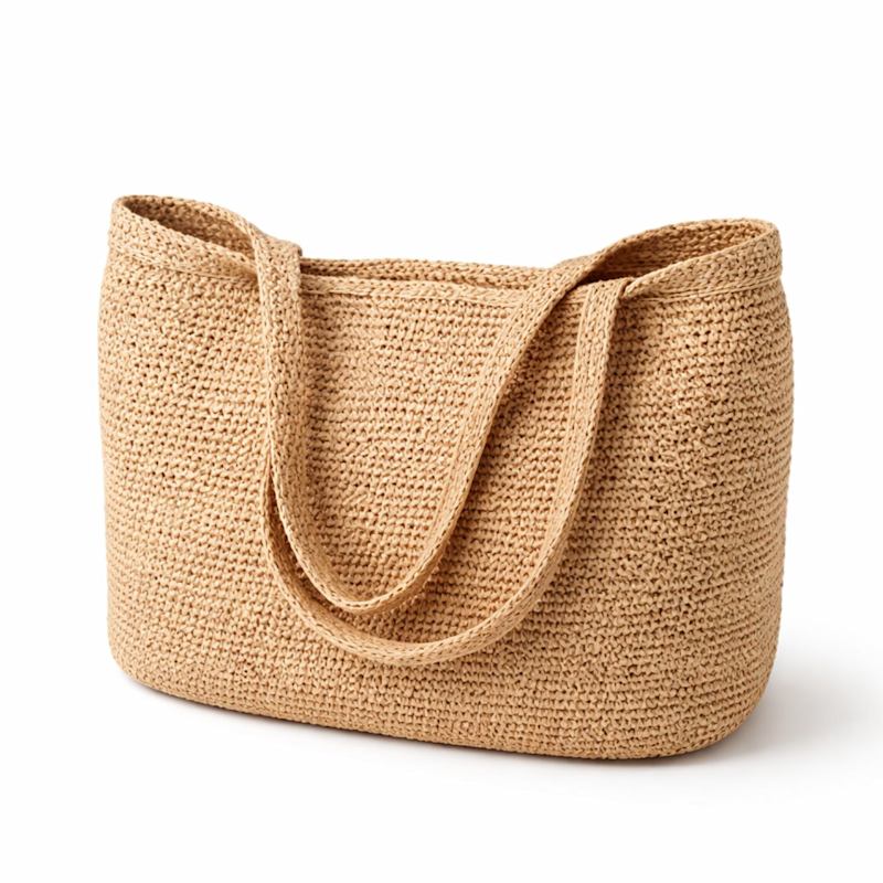 Thumbnail of Handmade  Raffia Oversized Tote Bag – Perfect For Shopping & Beach Days image