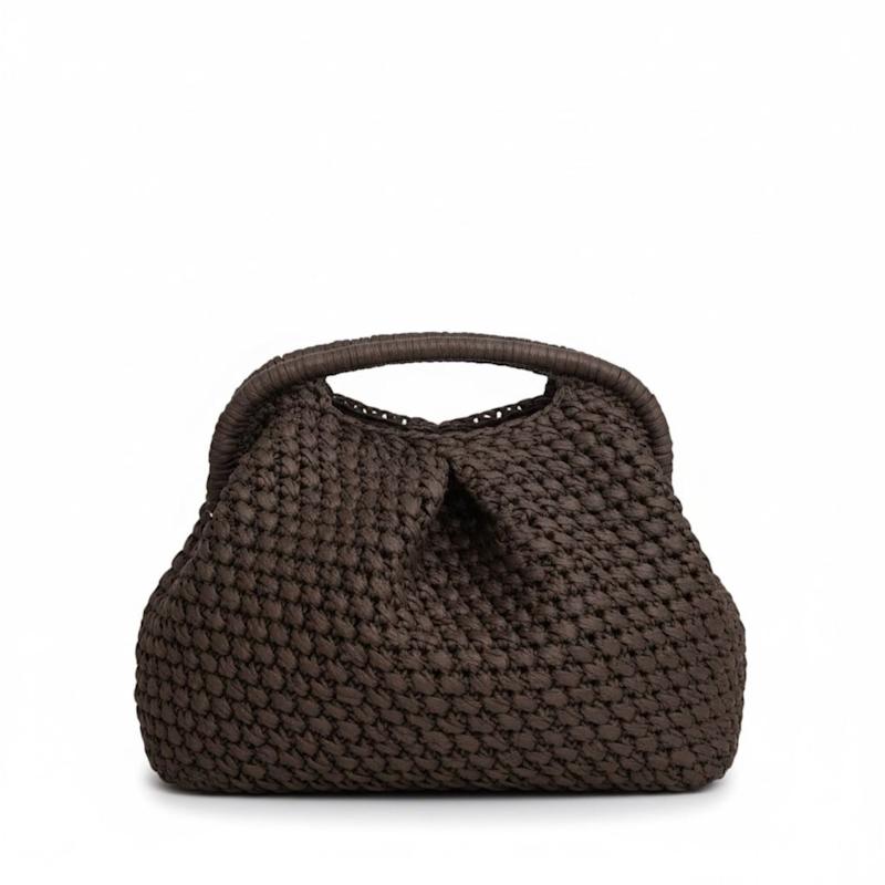 Thumbnail of Handmade Straw Top-Handle Bag – Brown image