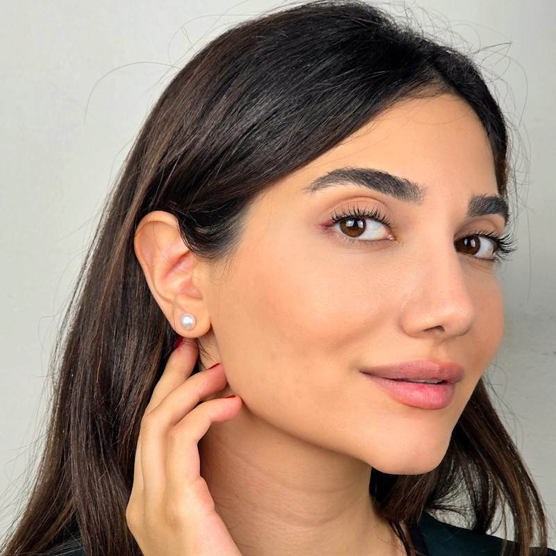 Thumbnail of Handpicked Freshwater Silver Pearl Stud Earrings image