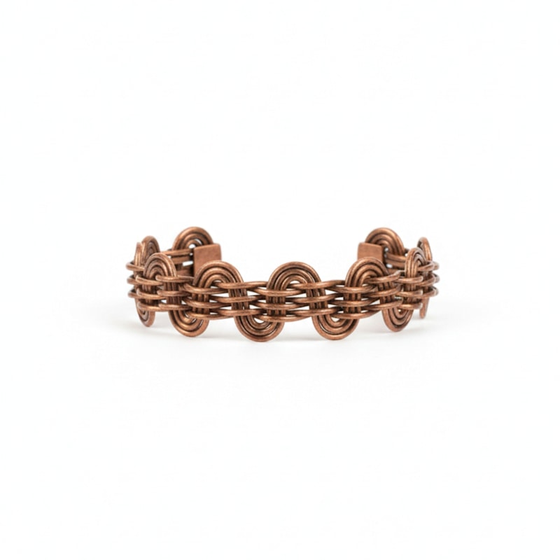 Handwoven Copper Loop Cuff Bracelet | ANATOLIACRAFT | Wolf & Badger