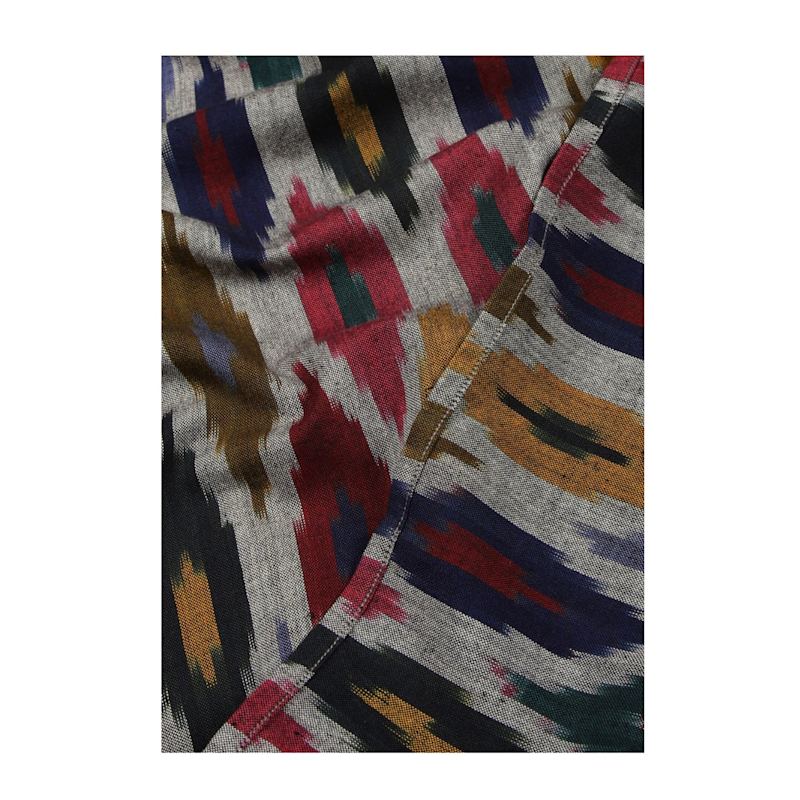 Thumbnail of Handwoven Multicolored Ikat Kaftan Dress – Artisanal & Effortlessly Chic image