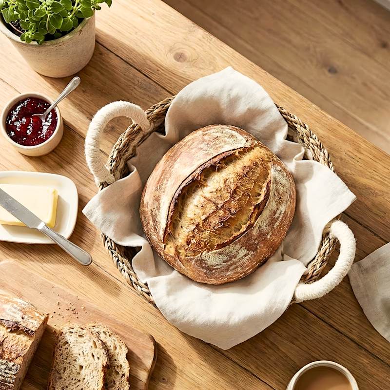 Thumbnail of Handwoven Savar Round Bread Basket image