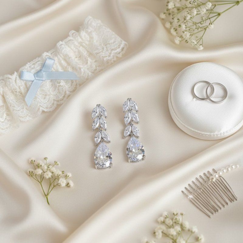Thumbnail of Happy Ever After Drop Earrings Silver image