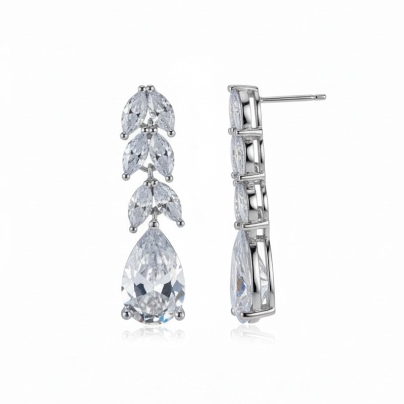 Thumbnail of Happy Ever After Drop Earrings Silver image