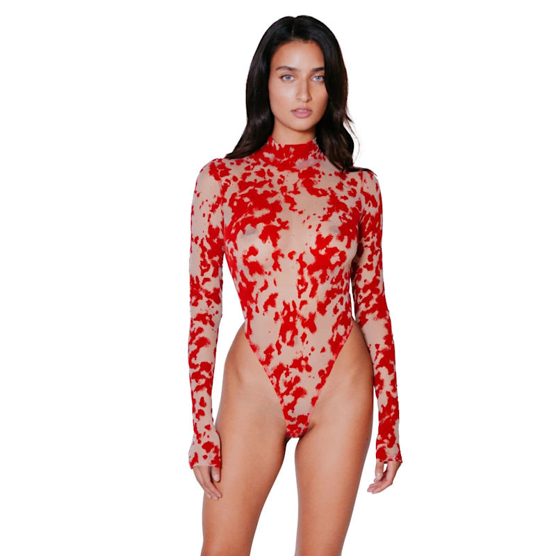 Thumbnail of Harlow Long Bodysuit Red image