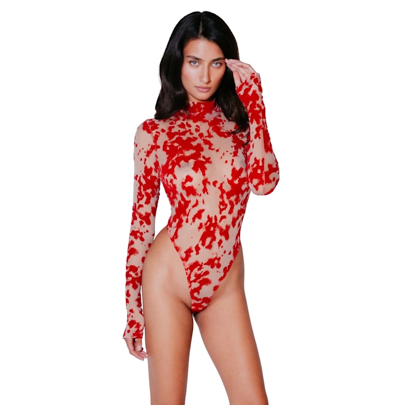 Thumbnail of Harlow Long Bodysuit Red image