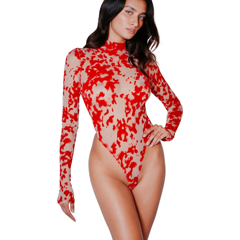 Thumbnail of Harlow Long Bodysuit Red image