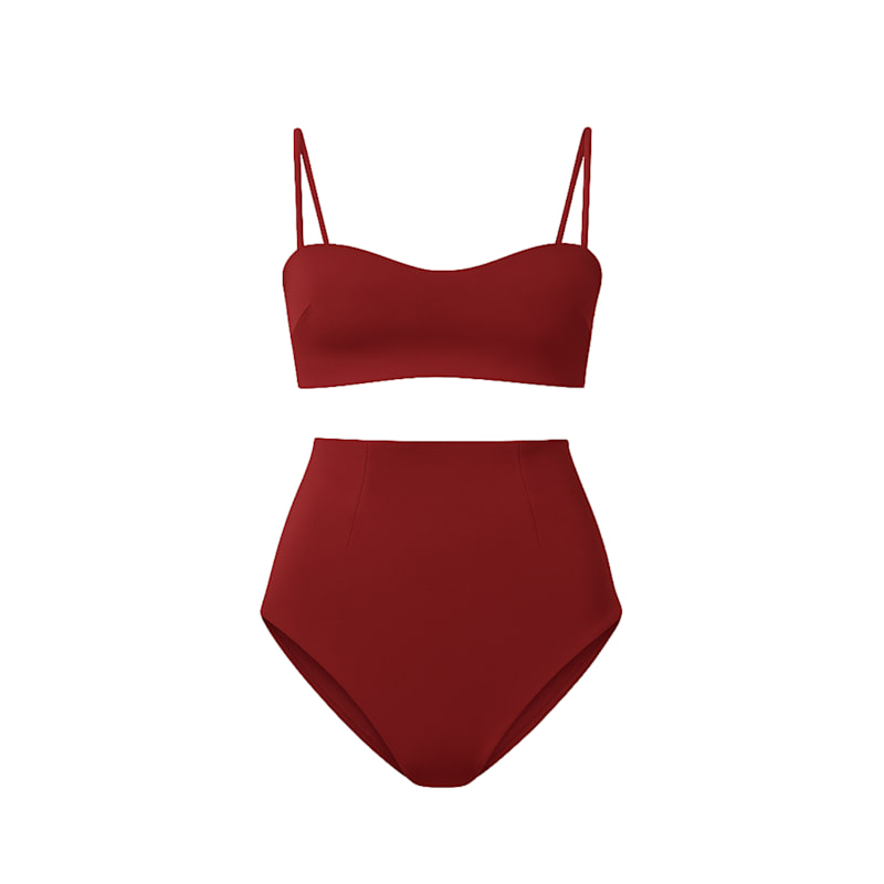 Thumbnail of Harlow Red High Waisted Bikini Set image