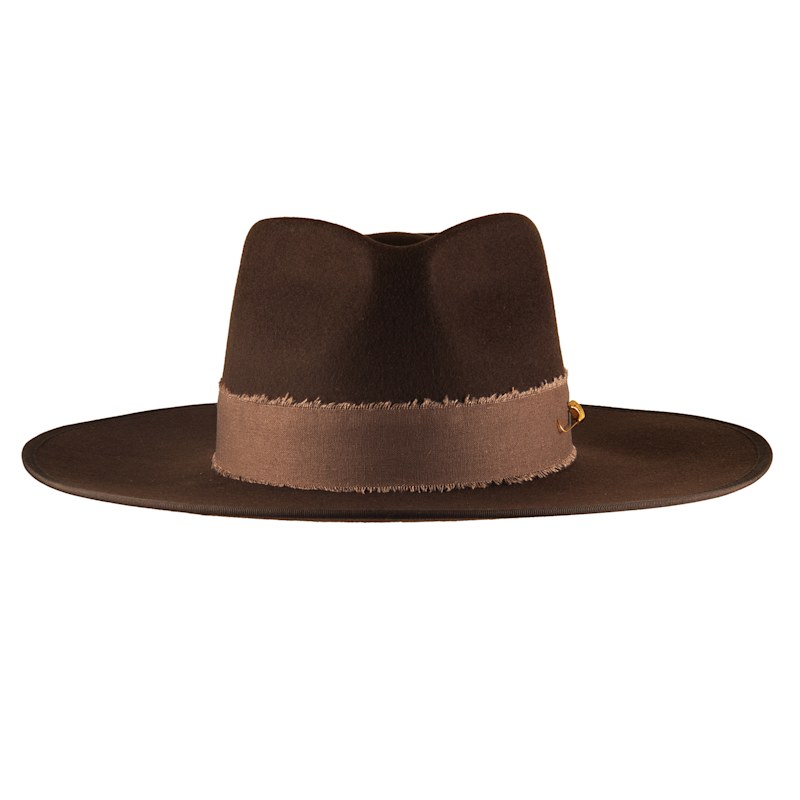 Thumbnail of Harlyn Chocolate Brown Fedora Hat image