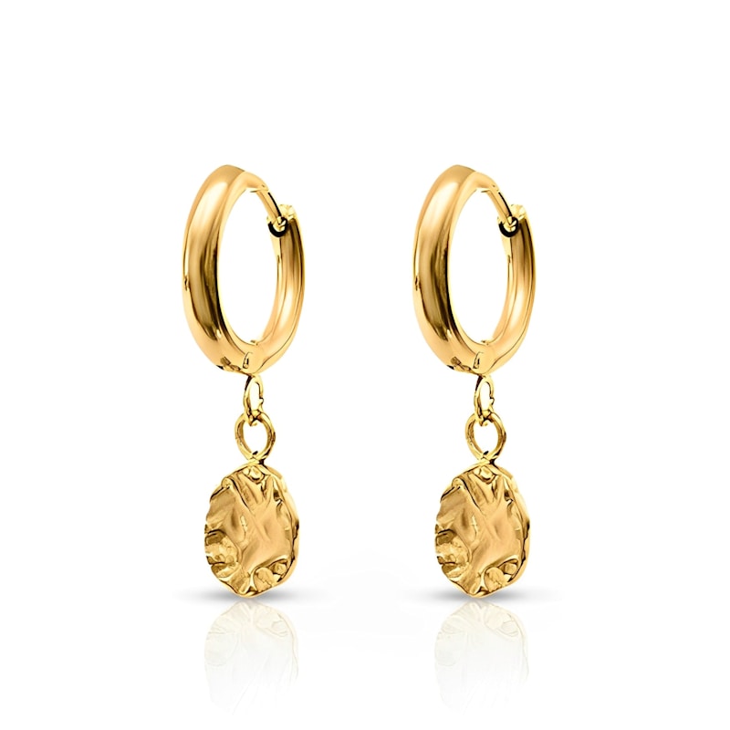 Thumbnail of Harmony Gold Waterproof Huggie Hoop Earrings image