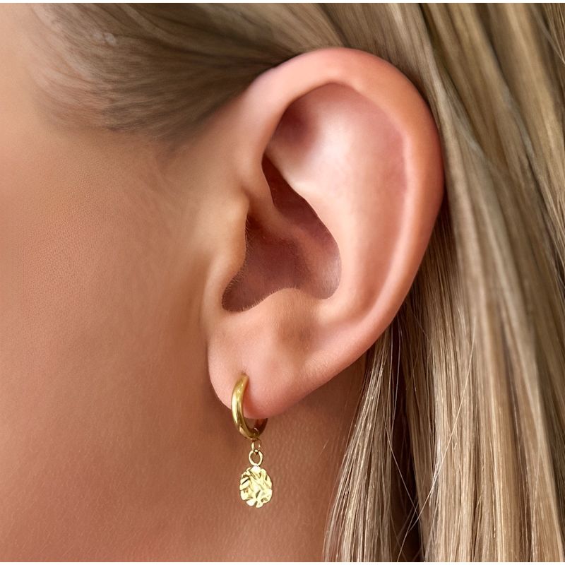 Thumbnail of Harmony Gold Waterproof Huggie Hoop Earrings image