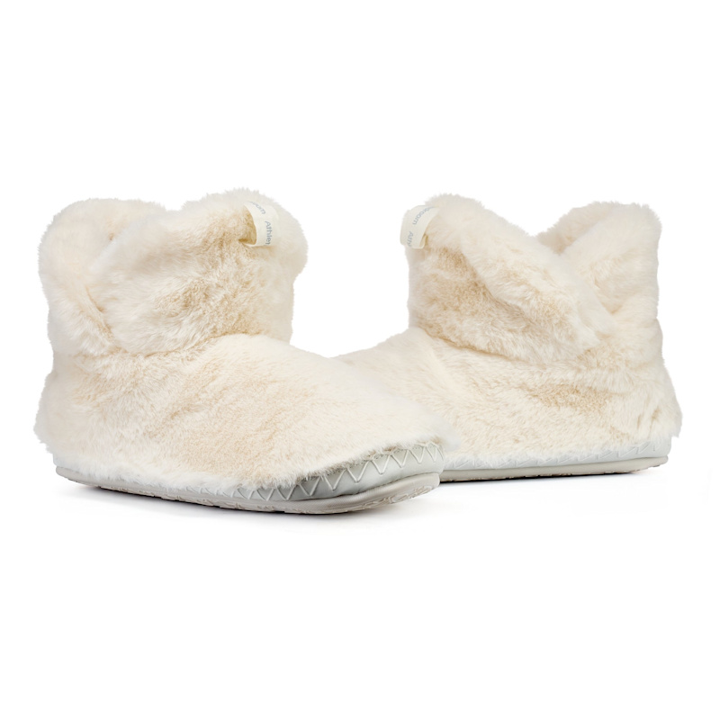 Thumbnail of Harriet - Recycled High Density Faux Fur Slipper Boot - Cream image