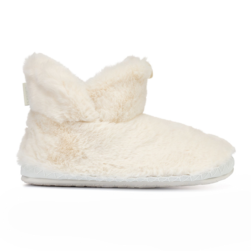 Thumbnail of Harriet - Recycled High Density Faux Fur Slipper Boot - Cream image
