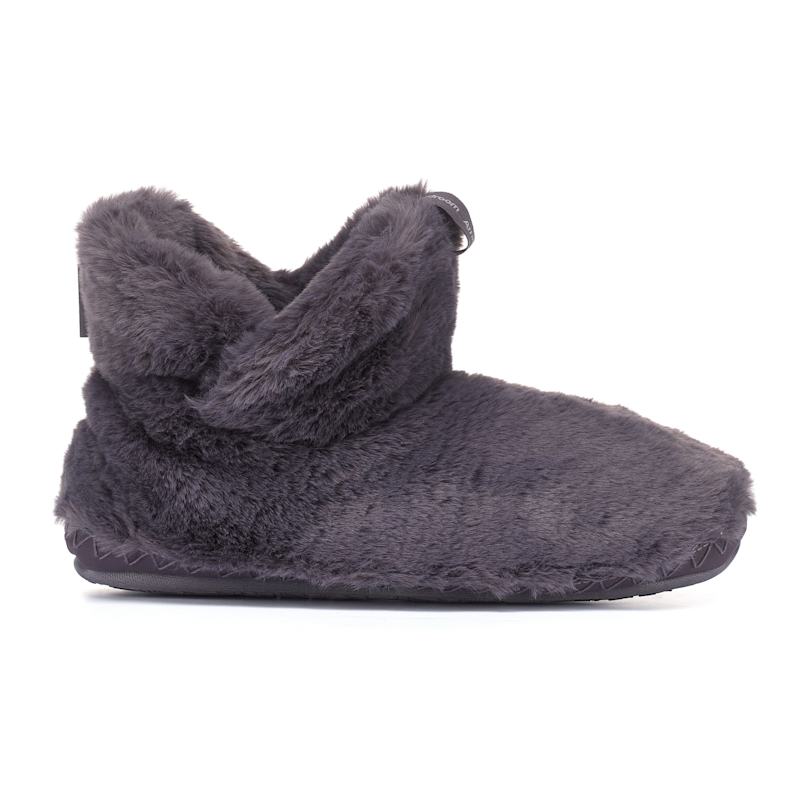 Thumbnail of Harriet - Recycled High Density Faux Fur Slipper Boot - Ink/Purple image