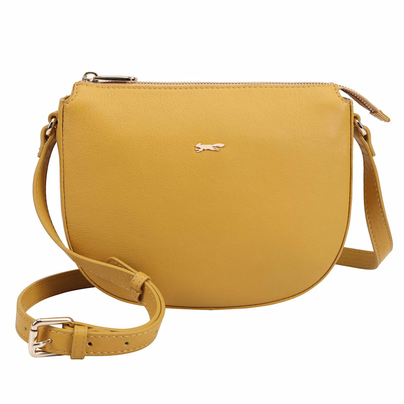Thumbnail of Hazara Leather Crossbody Bag - Bright Gold image