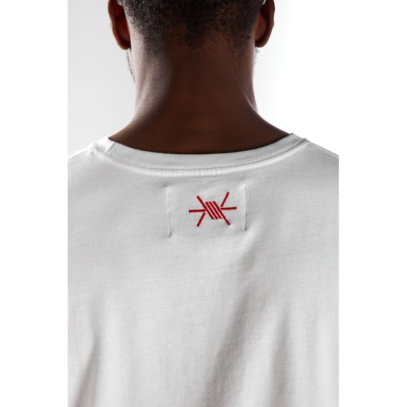 Thumbnail of Graphic Organic Cotton T-Shirt - White - "Hazard" image