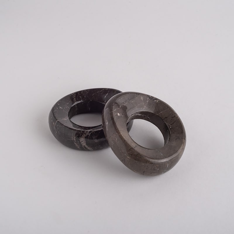 Thumbnail of Pair Napkin Holder - Black Marble image