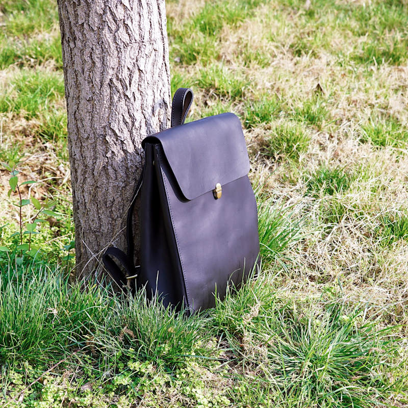 Thumbnail of Genuine Leather Slim Backpack image