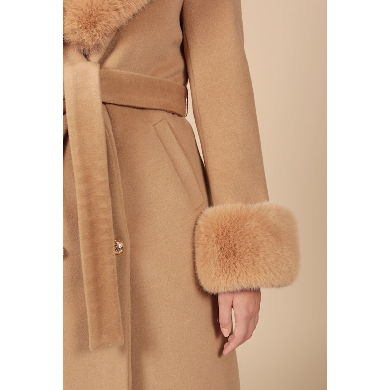 Thumbnail of Marlene Cashmere & Wool Coat In Brown image