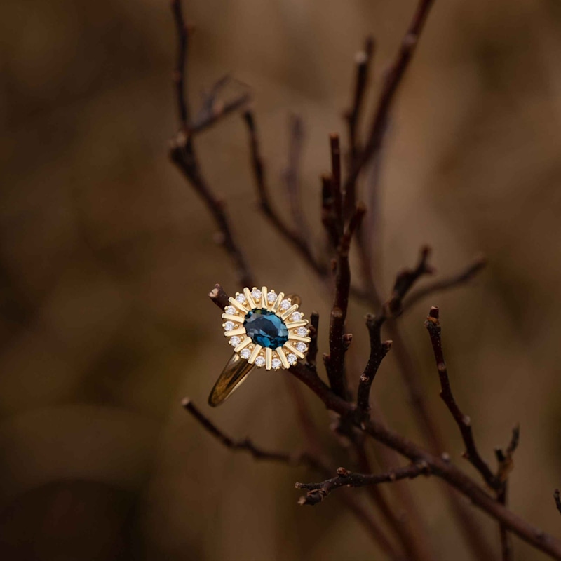 Thumbnail of Headwaters Oval London Blue Topaz Ring · Gold Vermeil image