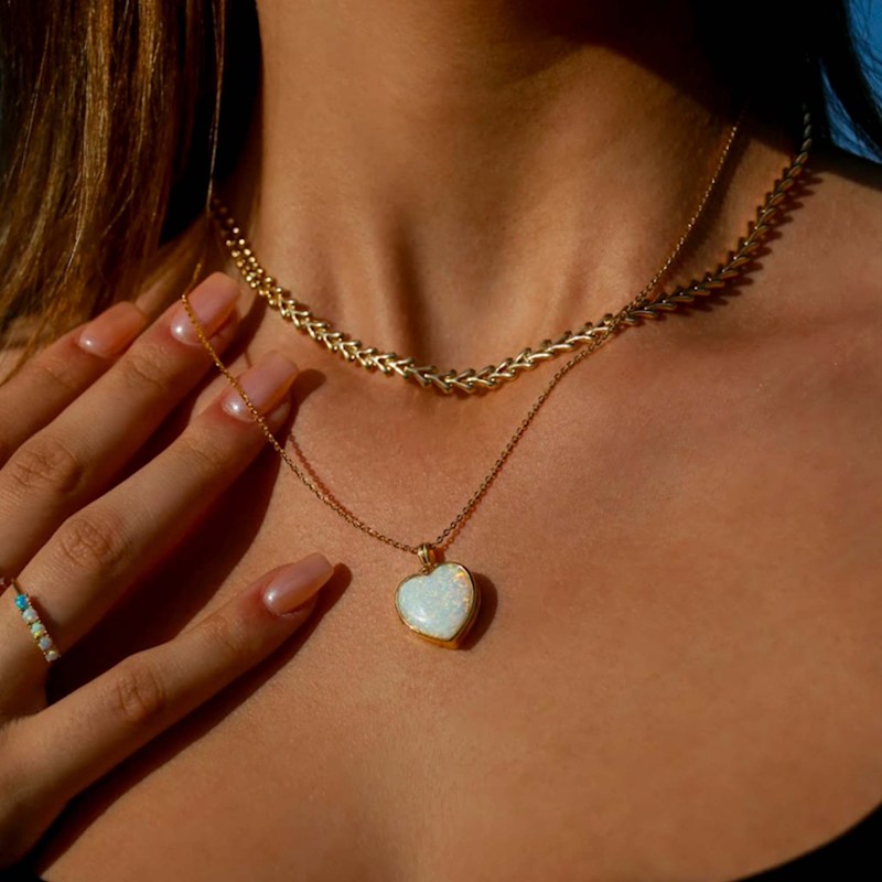 Heart Of Opal Mia Locket | La Kaiser | Wolf & Badger