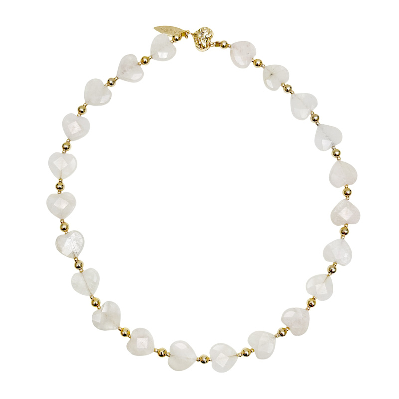 Thumbnail of Heart-Shaped Moonstone Choker Necklace image