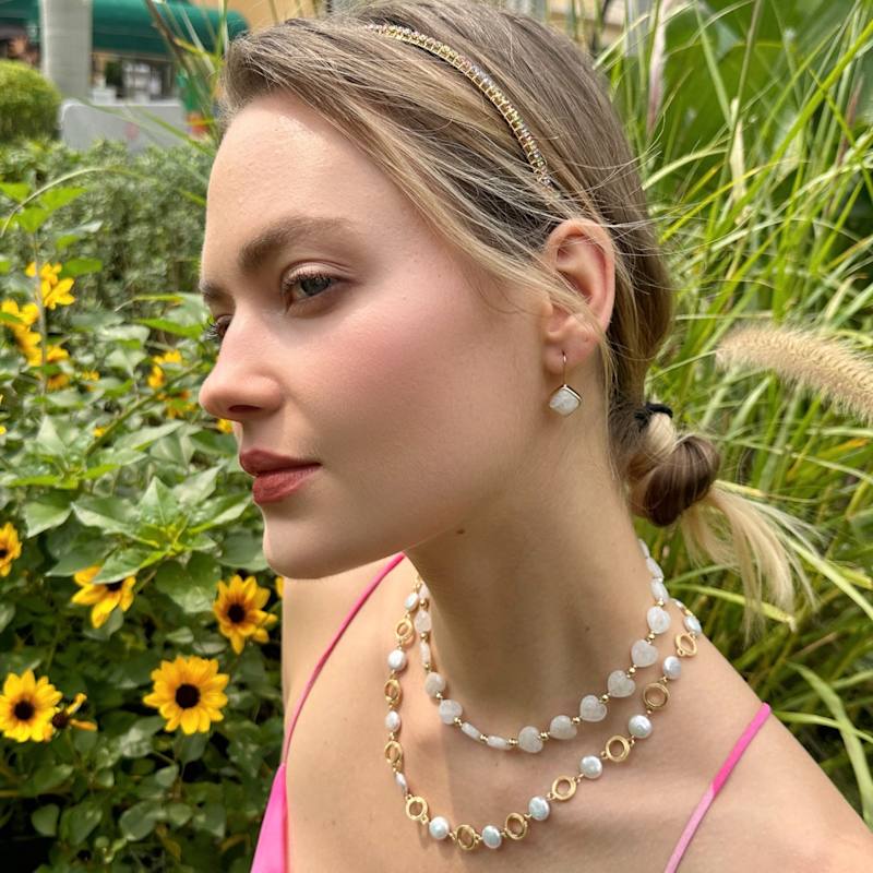 Thumbnail of Heart-Shaped Moonstone Choker Necklace image