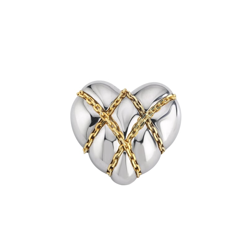 Thumbnail of Heart Pin Silver And Gold image